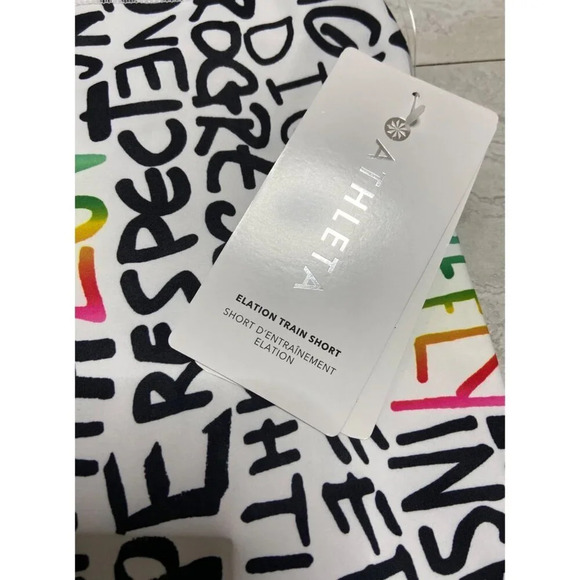 NWT Athleta Elation Train Biker Shorts Pride Limited Edition-sz Small - Picture 7 of 7